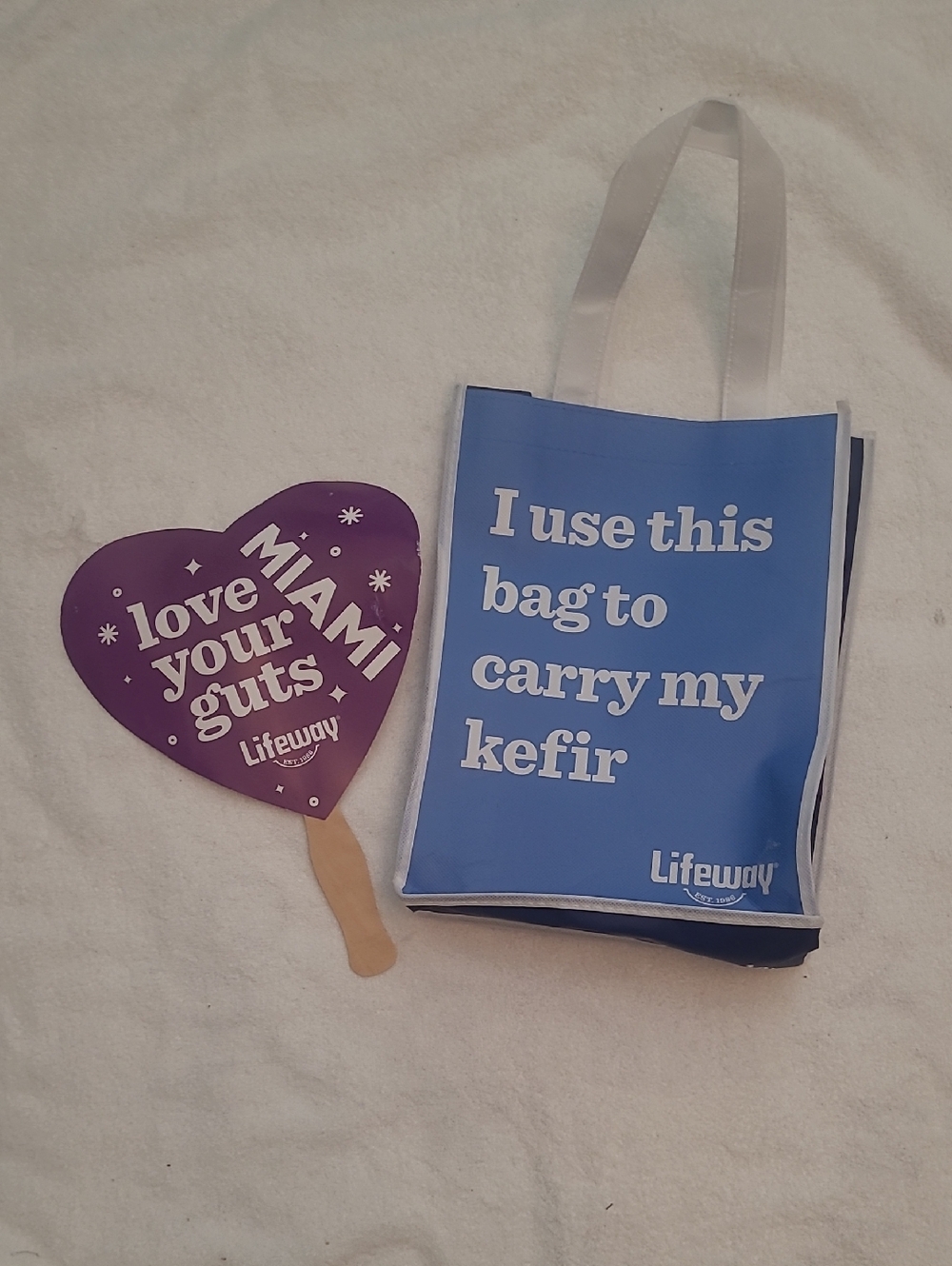 Lifeway Blue Reusable Tote with Fan